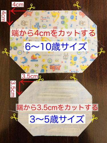 子供サイズ 西村大臣マスク 折り返し付き立体マスクの作り方 無料型紙あり